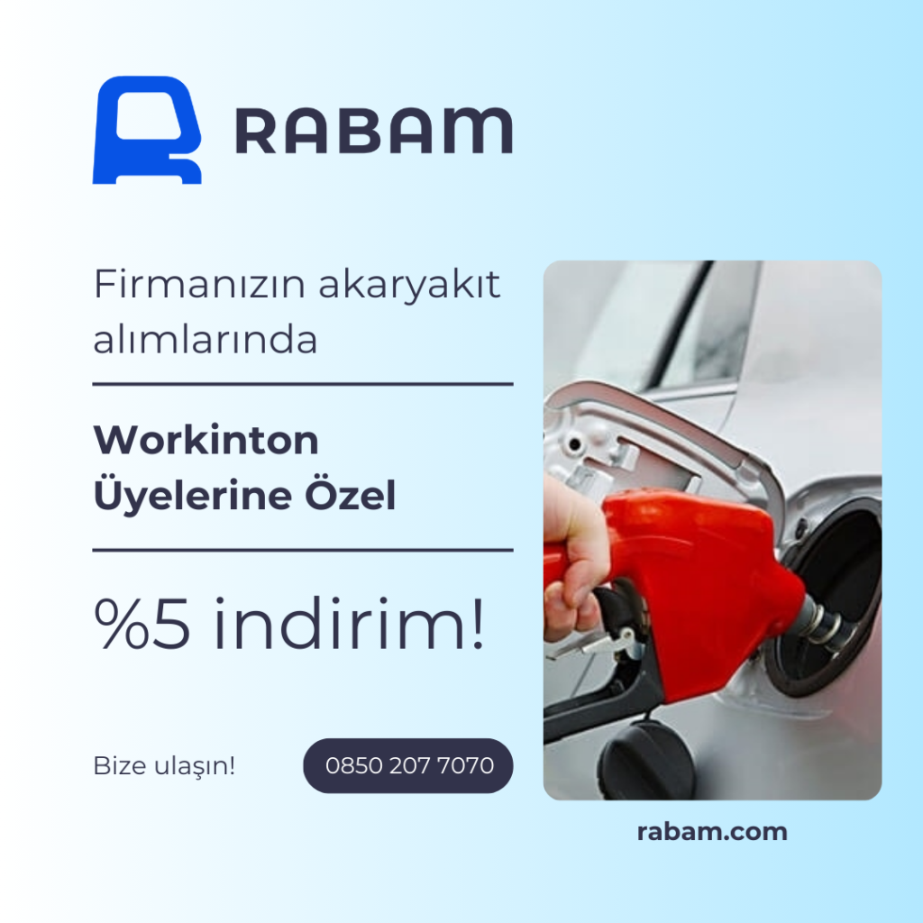 Rabam'da Workinton üyelerine özel %5 indirim!