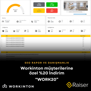 Görsel Tasarım: Workinton müşterilerine Raiser Tools'da %20 indirim!
